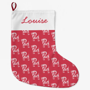 Grande Chaussette De Noël Knit d'hiver Noël Yule Bock Stocker