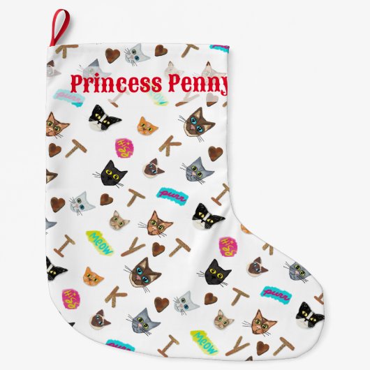 Grande Chaussette De Noël La collection Epic Cat Heads (Devant)