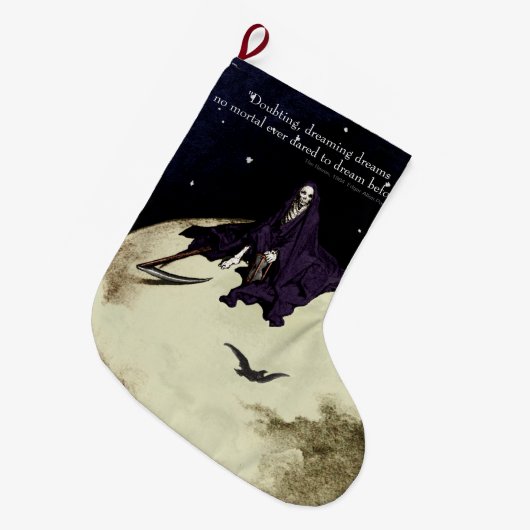 Grande Chaussette De Noël La mortalité et la lune (Devant (Accrochage))
