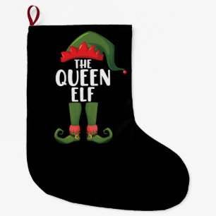 Grande Chaussette De Noël La Reine Elfique Noël en Famille Correspondant pou