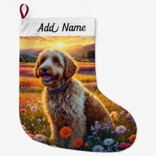 Grande Chaussette De Noël Labradoodle Chien