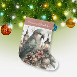 Grande Chaussette De Noël Lanternes Parakeet Joyeuses Fêtes<br><div class="desc">Capturer la douceur et l'élégance d'une belle perruque au milieu de lanternes vintages avec un beau bouquet de Noël,  avec des pinecones,  des poinsettia,  des plumes,  des baies sèches et des baubles de Noël. Un stock parfait pour les amateurs d'oiseaux.</div>