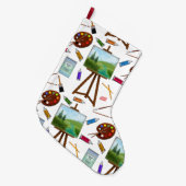 Grande Chaussette De Noël L'art de studio d'artiste fournit le bas de Noël (Devant (Accrochage))