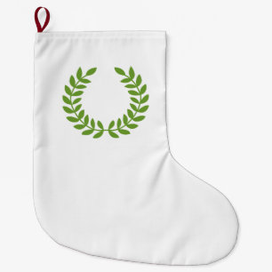 Grande Chaussette De Noël Laurel Wreath (Symbole grec ancien)