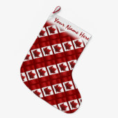Grande Chaussette De Noël Le Canada stockant le bas de Noël de drapeau du (Devant (Accrochage))