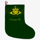 Grande Chaussette De Noël Le Claddagh (Or) (Devant)