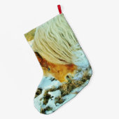 Grande Chaussette De Noël Le poney dans la neige (Dos (Accrochage))