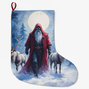 Grande Chaussette De Noël Le roi de l'hiver arrive.