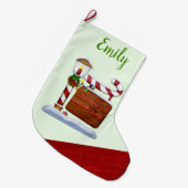 Grande Chaussette De Noël Le Whimsey de Noël de l'atelier (Devant (Accrochage))