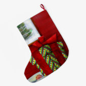 Grande Chaussette De Noël Le Whimsey de Noël de l'atelier (Dos (Accrochage))