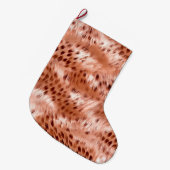 Grande Chaussette De Noël Léopard rose rose (Devant (Accrochage))