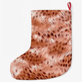 Grande Chaussette De Noël Léopard rose rose (Dos)