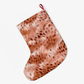 Grande Chaussette De Noël Léopard rose rose (Dos (Accrochage))