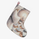 Grande Chaussette De Noël Les anges veillent sur vous (Devant (Accrochage))