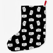 Grande Chaussette De Noël Les appareils-photo modèlent la rétro conception (Dos)