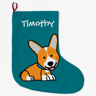 Grande Chaussette De Noël Les Corgis de corgi poursuivent le Pembroke