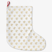 Grande Chaussette De Noël Les étoiles d'or brillent (Devant)