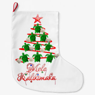 Grande Chaussette De Noël Les tortues de mer de Mele Kalikimaka