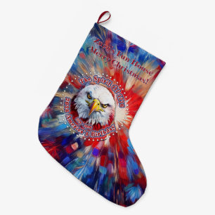 Grande Chaussette De Noël L'Esprit de 1776, 2026 L'Aigle Rouge de Feu d'Amér