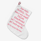 Grande Chaussette De Noël Lévrier italien vilain (Devant (Accrochage))