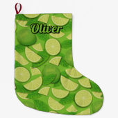 Grande Chaussette De Noël Lime (Devant)