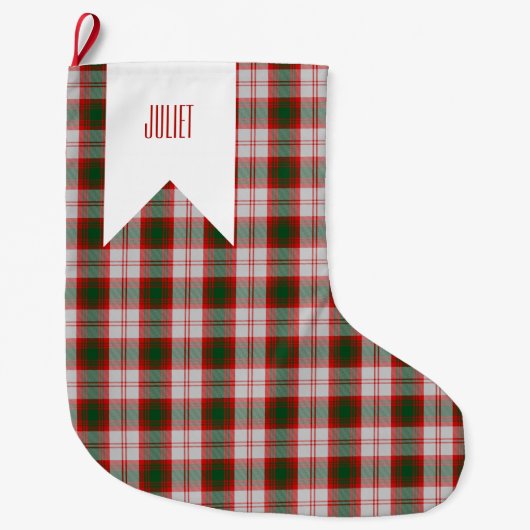 Grande Chaussette De Noël Lindsay Robe Clan Tartan Plaid Motif (Devant)
