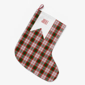 Grande Chaussette De Noël Lindsay Robe Clan Tartan Plaid Motif (Devant (Accrochage))