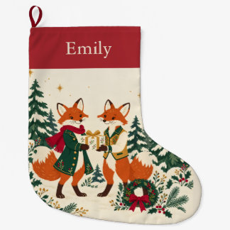 Grande Chaussette De Noël Livre personnalisé de Noël Renard des Bois