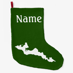 Grande Chaussette De Noël Logo de l'île des Pêcheurs Classiques - Stockage d