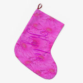 Grande Chaussette De Noël Logo Du Nom De Kylie Sur Fleurs De Gerber Rose, (Devant (Accrochage))