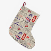 Grande Chaussette De Noël Londres, Angleterre (Devant (Accrochage))