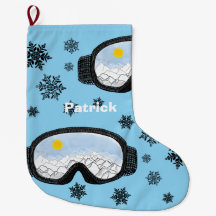 Lunettes de ski et flocons de neige