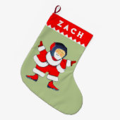 Grande Chaussette De Noël Lutte personnalisée (Devant (Accrochage))