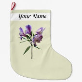 Grande Chaussette De Noël Lys péruvien violet (Devant)