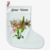 Grande Chaussette De Noël Lys rose pâle rétroéclairés (Devant)