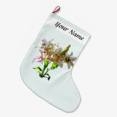 Grande Chaussette De Noël Lys rose pâle rétroéclairés (Devant (Accrochage))