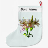 Grande Chaussette De Noël Lys rose pâle rétroéclairés (Dos)