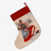 Grande Chaussette De Noël Magasin de Noël à l'ancienne (Dos (Accrochage))