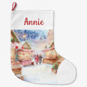 Grande Chaussette De Noël Magical Christmas Market (Devant)