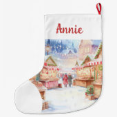 Grande Chaussette De Noël Magical Christmas Market (Dos)