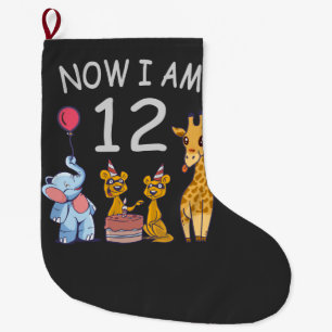 Grande Chaussette De Noël Maintenant j'ai 12 ans 12ème anniversaire au Zoo