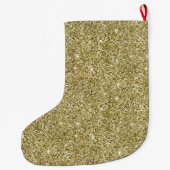 Grande Chaussette De Noël Marbre blanc Mint Green Gold (Dos)