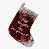 Grande Chaussette De Noël Meilleure fille (Devant (Accrochage))