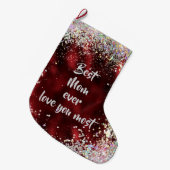 Grande Chaussette De Noël Meilleure maman (Devant (Accrochage))