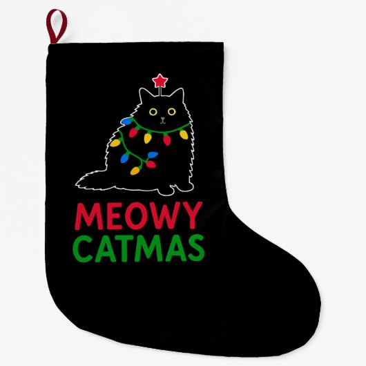 Grande Chaussette De Noël Meowy Catmas (Devant)