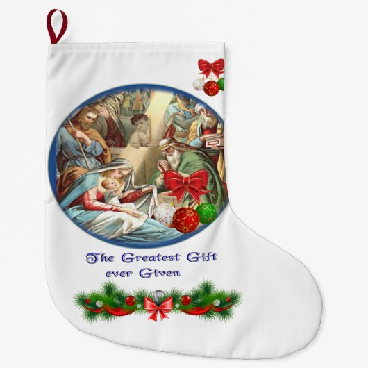 Grande Chaussette De Noël Mère Marie (Devant)