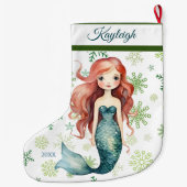 Grande Chaussette De Noël Mermaid Girl (Dos)