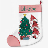 Grande Chaussette De Noël Mes premiers cadeaux personnalisés de Noël (Dos)