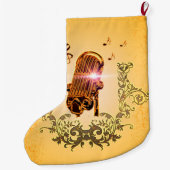 Grande Chaussette De Noël Microphone et clef impressionnants (Dos)
