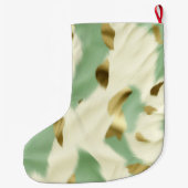 Grande Chaussette De Noël Mint Green Cream Gold Cowhide (Dos)